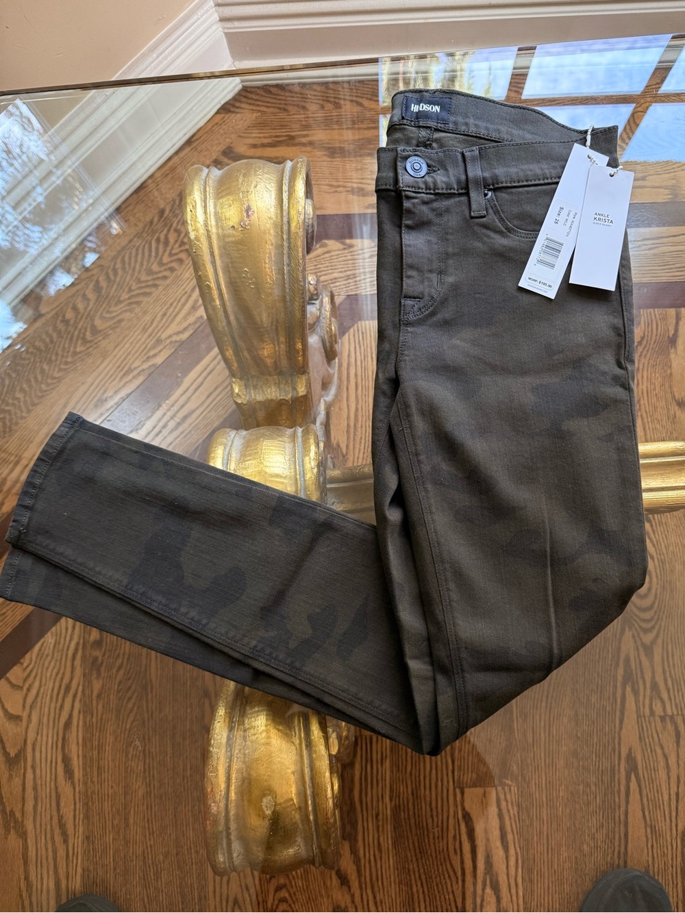 HUDSON JEANS - Womenβs Skinny Jeans in Dark Olive Camo NWT